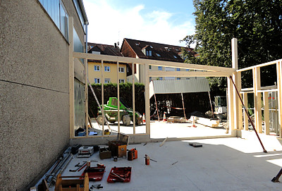 Projekt "Halle in Holzrahmenbau" ( 2012 Zimmerei Kuffer. Alle Rechte vorbehalten.)